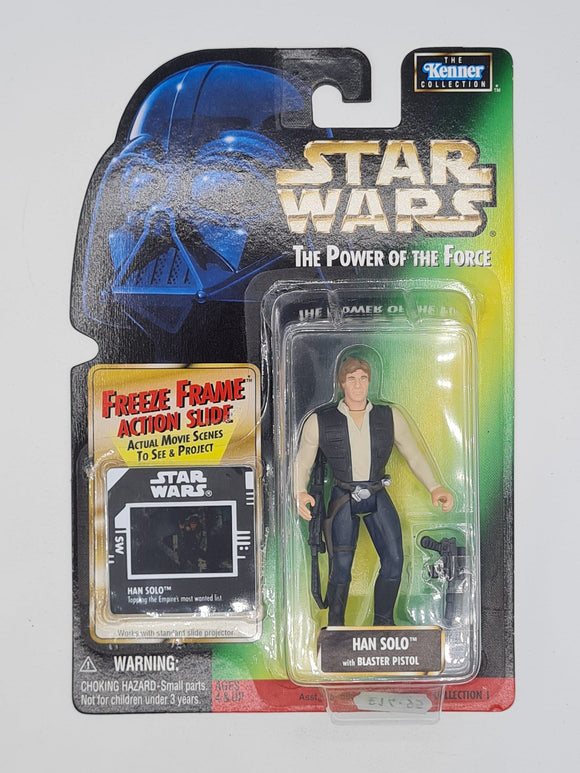 HAN SOLO STAR WARS POWER OF THE FORCE GREEN CARD 002