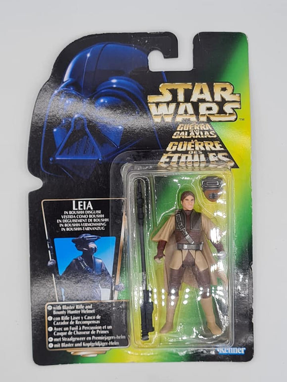 LEIA IN BOUSHH DISGUISE STAR WARS POWER OF THE FORCE GREEN CARD 001