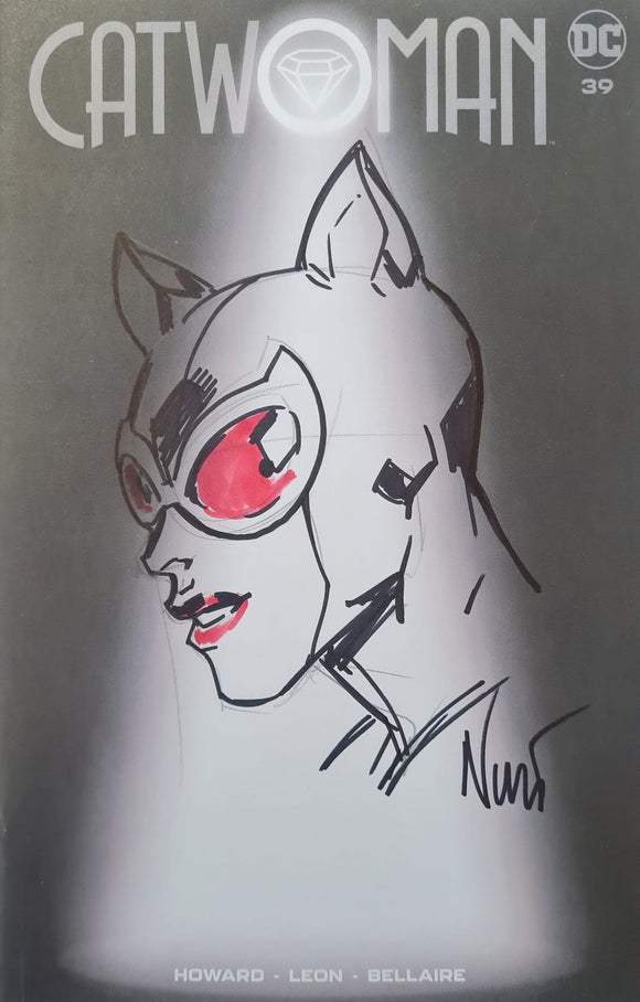CATWOMAN #39 SIGNED AND SKETCHED BY EDDIE NUNEZ