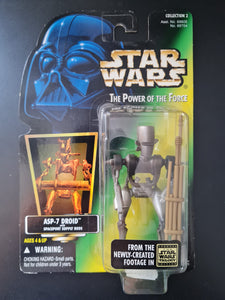 STAR WARS POWER OF THE FORCE ASP-7 DROID HOLOGRAM CARD