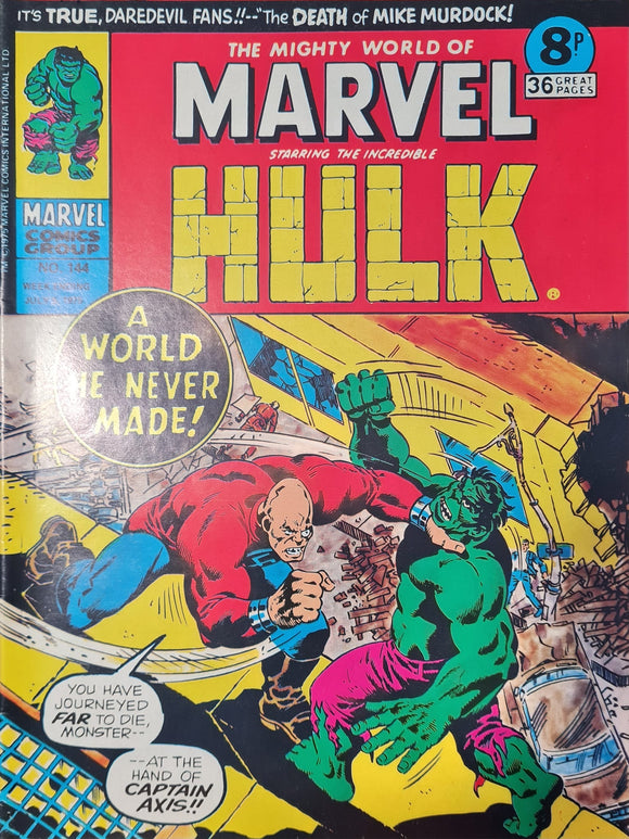 THE MIGHTY WORLD OF MARVEL STARRING THE INCREDIBLE HULK #144