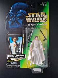 STAR WARS POWER OF THE FORCE PRINCESS LEIA ORGANA GREEN CARD