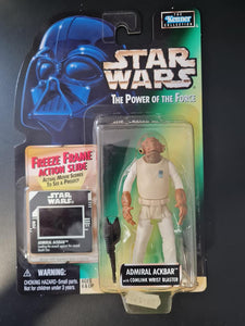 STAR WARS POWER OF THE FORCE ADMIRAL ACKBAR FREEZE FRAME