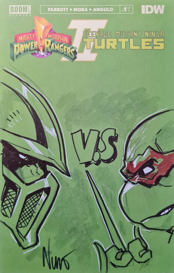 MMPR TMNT 2 #1 SIGNED AND SKETCHED BY EDDIE NUNEZ