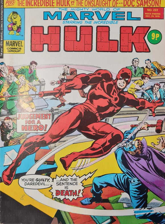 THE MIGHTY WORLD OF MARVEL STARRING THE INCREDIBLE HULK #222