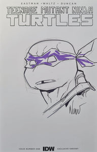 TEENAGE MUTANT NINJA TURTLES #1 SIGNED AND SKETCHED BY EDDIE NUNEZ