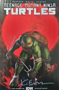 TEENAGE MUTANT NINJA TURTLES #1 AARON BARTLING RAPHAEL TRADE VARIANT SIGNED BY KEVIN EASTMAN