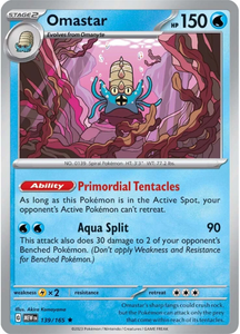 POKEMON SCARLET AND VIOLET 151 OMASTAR 139/165 SINGLE CARD