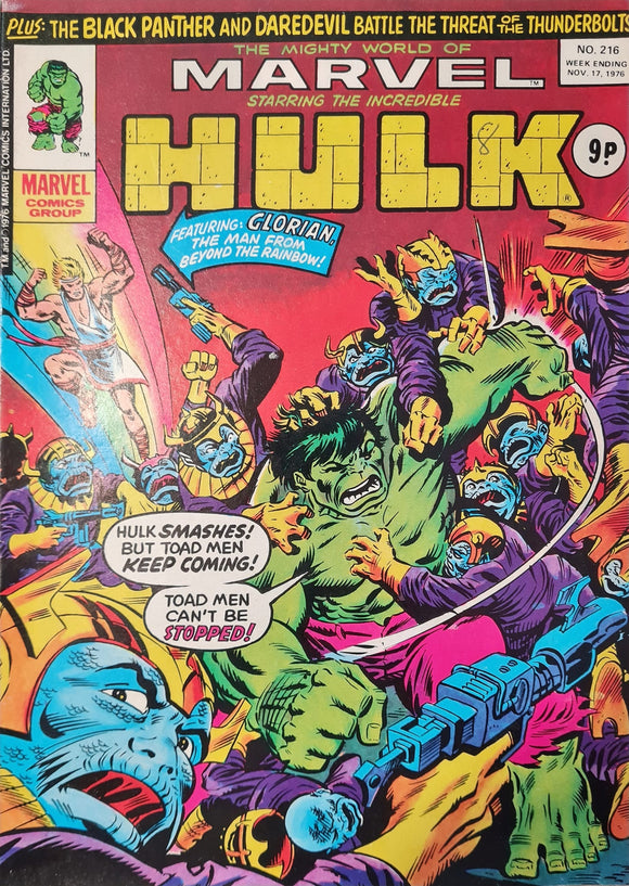 THE MIGHTY WORLD OF MARVEL STARRING THE INCREDIBLE HULK #216