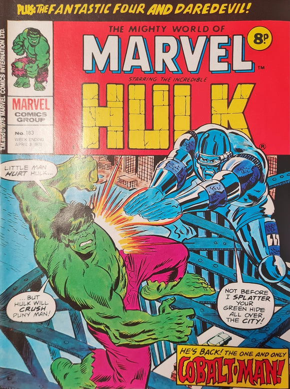 THE MIGHTY WORLD OF MARVEL STARRING THE INCREDIBLE HULK #183