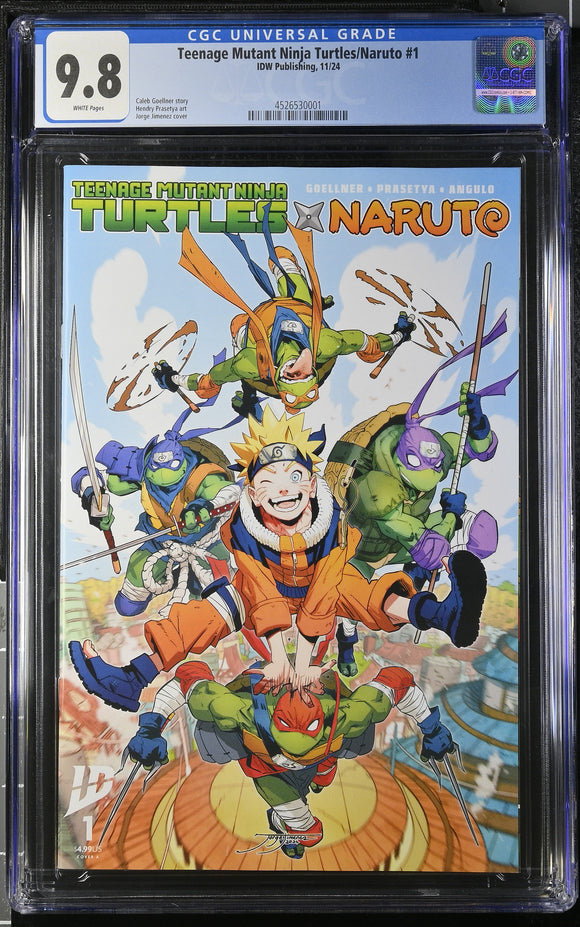 TEENAGE MUTANT NINJA TURTLES NARUTO #1 COVER A CGC 9.8