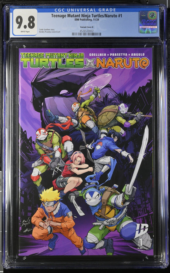 TEENAGE MUTANT NINJA TURTLES NARUTO #1 COVER B CGC 9.8