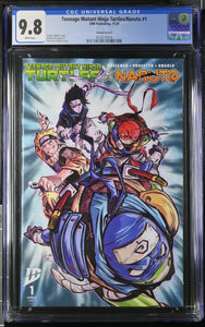 TEENAGE MUTANT NINJA TURTLES NARUTO #1 COVER E CGC 9.8