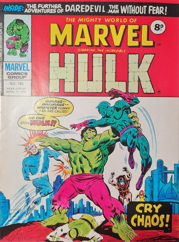 THE MIGHTY WORLD OF MARVEL STARRING THE INCREDIBLE HULK #185