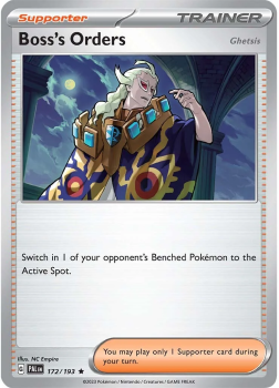 POKEMON SCARLET AND VIOLET PALDEA EVOLVED BOSS'S ORDERS REVERSE HOLO 172/193 SINGLE CARD