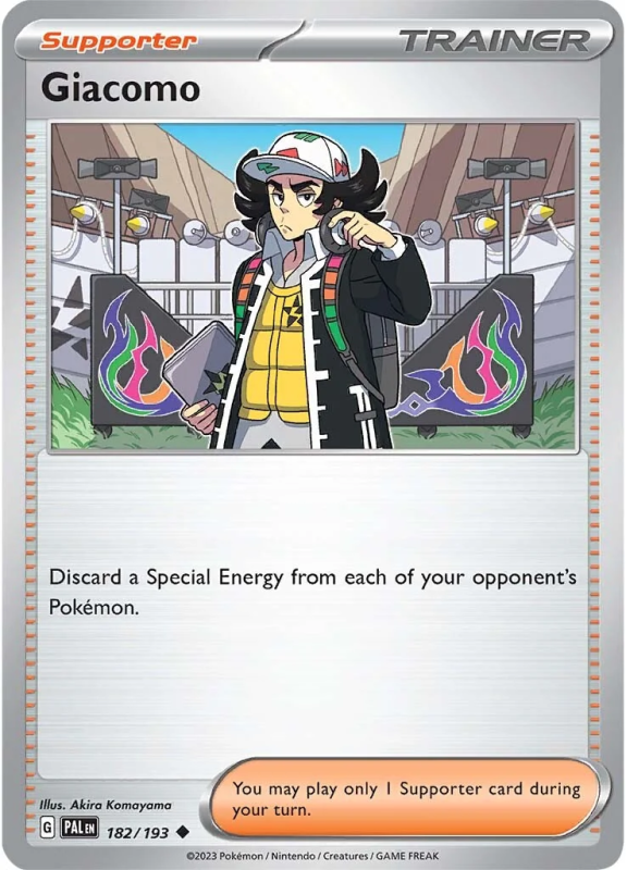 POKEMON SCARLET AND VIOLET PALDEA EVOLVED GIACOMO REVERSE HOLO 182/193 SINGLE CARD