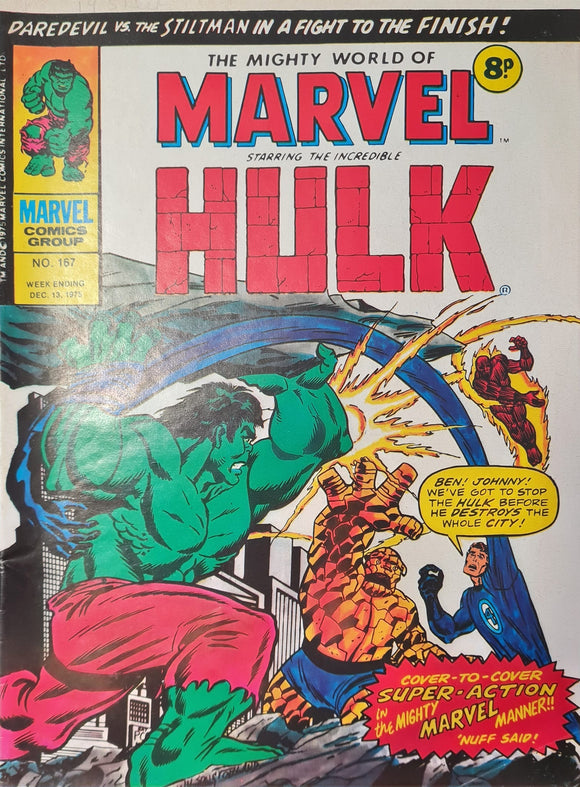 THE MIGHTY WORLD OF MARVEL STARRING THE INCREDIBLE HULK #167