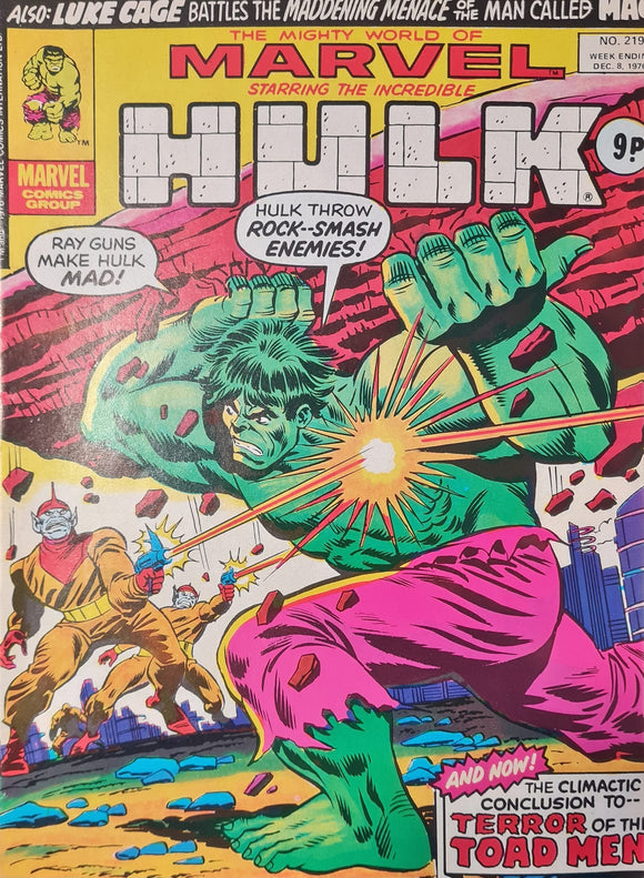 THE MIGHTY WORLD OF MARVEL STARRING THE INCREDIBLE HULK #219