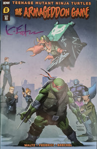 TEENAGE MUTANT NINJA TURTLES ARMAGEDDON GAME #8 COVER RI SIGNED BY KEVIN EASTMAN