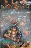 TEENAGE MUTANT NINJA TURTLES #1 SAJAD SHAH VIRGIN VARIANT SIGNED AND REMARQUED BY SAJAD SHAH