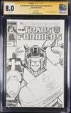 TRANSFORMERS #1 40TH ANNIVERSARY REPRINT SIGNED AND SKETCHED BY LEE BRADLEY CGC 8.0 4686900005
