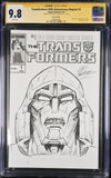 TRANSFORMERS #1 40TH ANNIVERSARY REPRINT SIGNED AND SKETCHED BY LEE BRADLEY CGC 9.8 46869000069.8