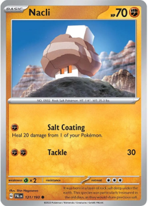 POKEMON SCARLET AND VIOLET PALDEA EVOLVED NACLI 121/193 SINGLE CARD