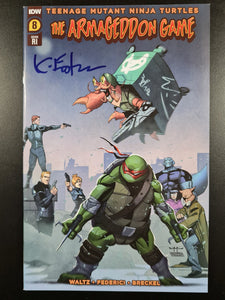 TEENAGE MUTANT NINJA TURTLES THE ARMAGEDDON GAME #8 COVER RI SIGNED BY KEVIN EASTMAN