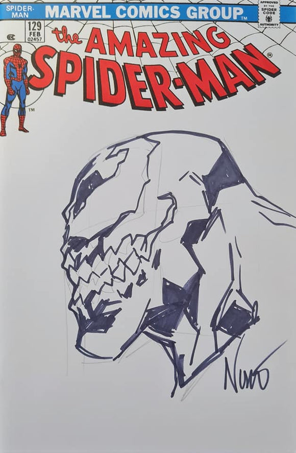THE AMAZING SPIDER-MAN #129 FACSIMILE SIGNED AND SKETCHED BY EDDIE NUNEZ