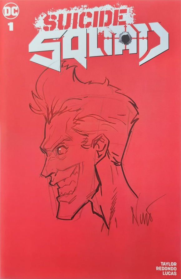 SUICIDE SQUAD SIGNED AND SKETCHED BY EDDIE NUNEZ