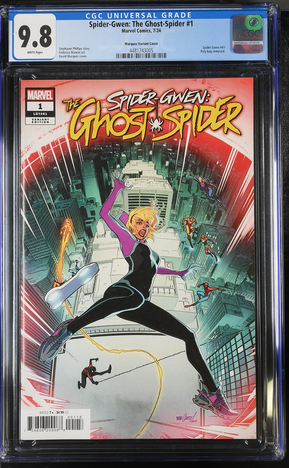 SPIDER-GWEN THE GHOST-SPIDER #1 MARQUEZ VARIANT ONE PER STORE CGC 9.8