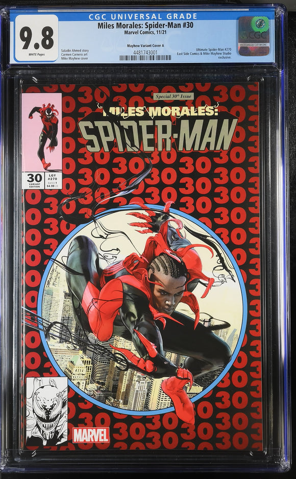 MILES MORALES SPIDER-MAN #30 (2021) MAYHEW ASM #300 HOMAGE VARIANT CGC 9.8