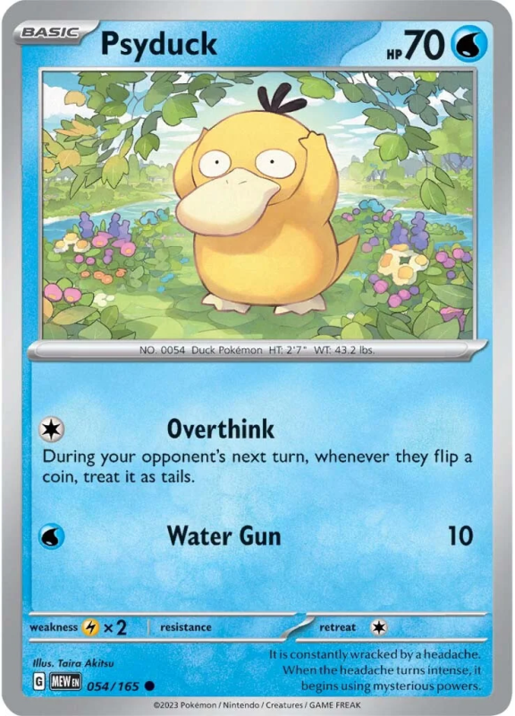 POKEMON SCARLET AND VIOLET 151 PSYDUCK 54/165 SINGLE CARD