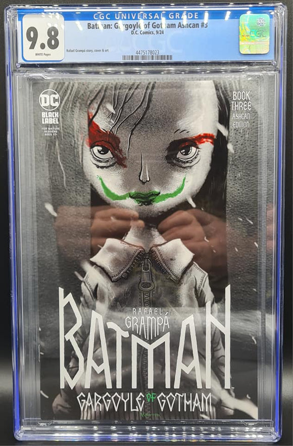 BATMAN GARGOYLE OF GOTHAM #3 ASHCAN EDITION CGC 9.8