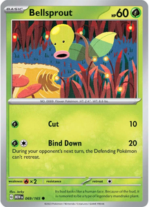 POKEMON SCARLET AND VIOLET 151 BELLSPROUT 69/165 SINGLE CARD