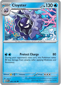 POKEMON SCARLET AND VIOLET 151 CLOYSTER 91/165 SINGLE CARD